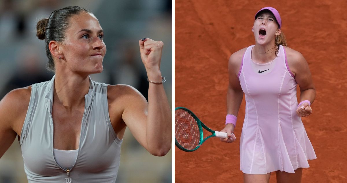Ucraniana Kostyuk (a la izquierda) y la rusa Andreeva jugarán en semifinales de Roland Garros.