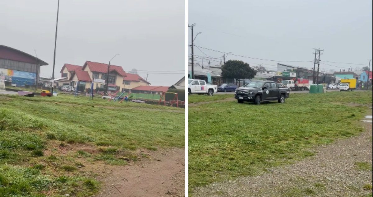 Un 30% de avance llevan obras de pavimentación e iluminación en rotonda Pablo Neruda en Valdivia