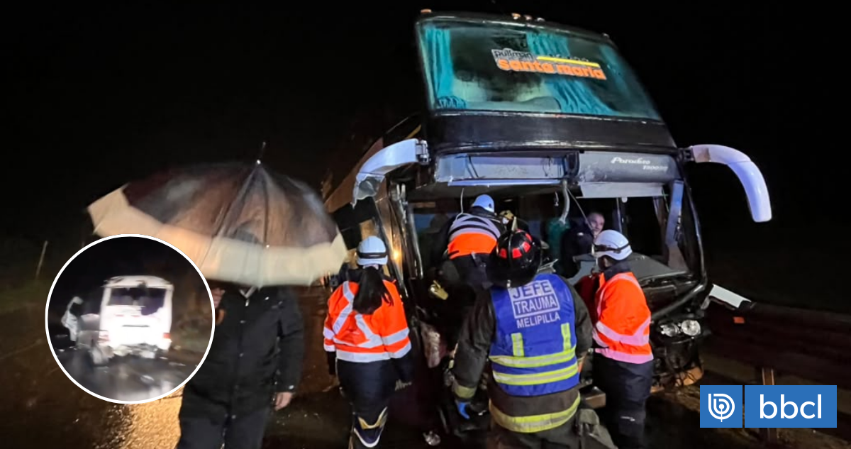 Accidente entre un bus y un furgón genera tránsito parcial e