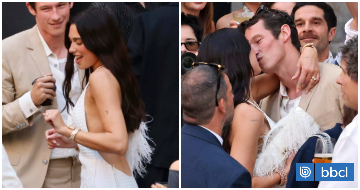 De blanco y plumas: Dua Lipa y Callum Turner inauguran festejos de su boda en Palermo