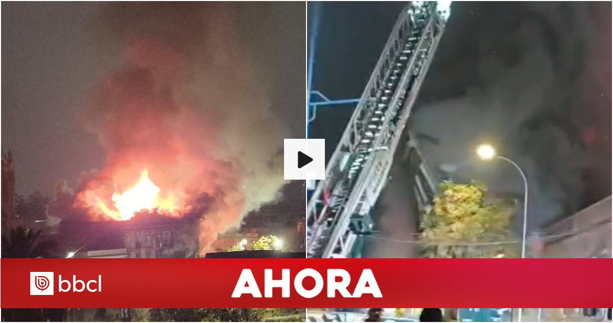 AHORA  VIDEO | Gran incendio destruye casona en el