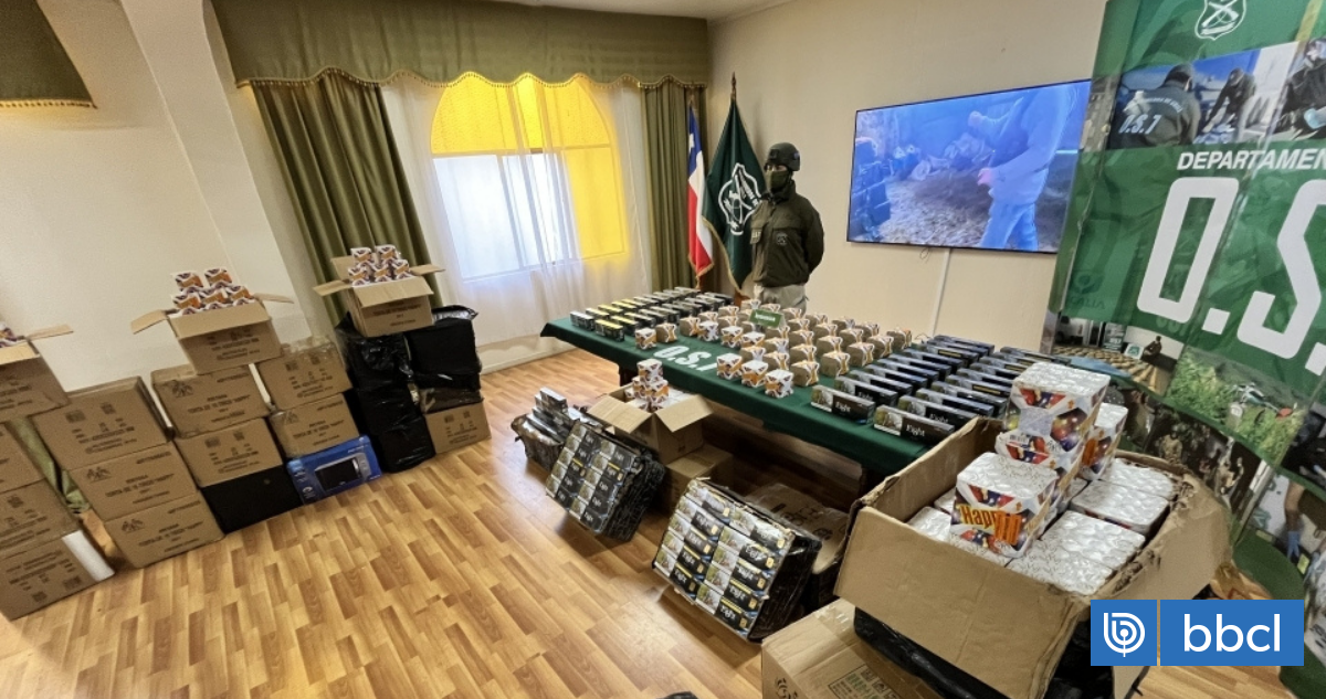Operativo en Lonquimay deja 1.666 cajas de fuegos artificial