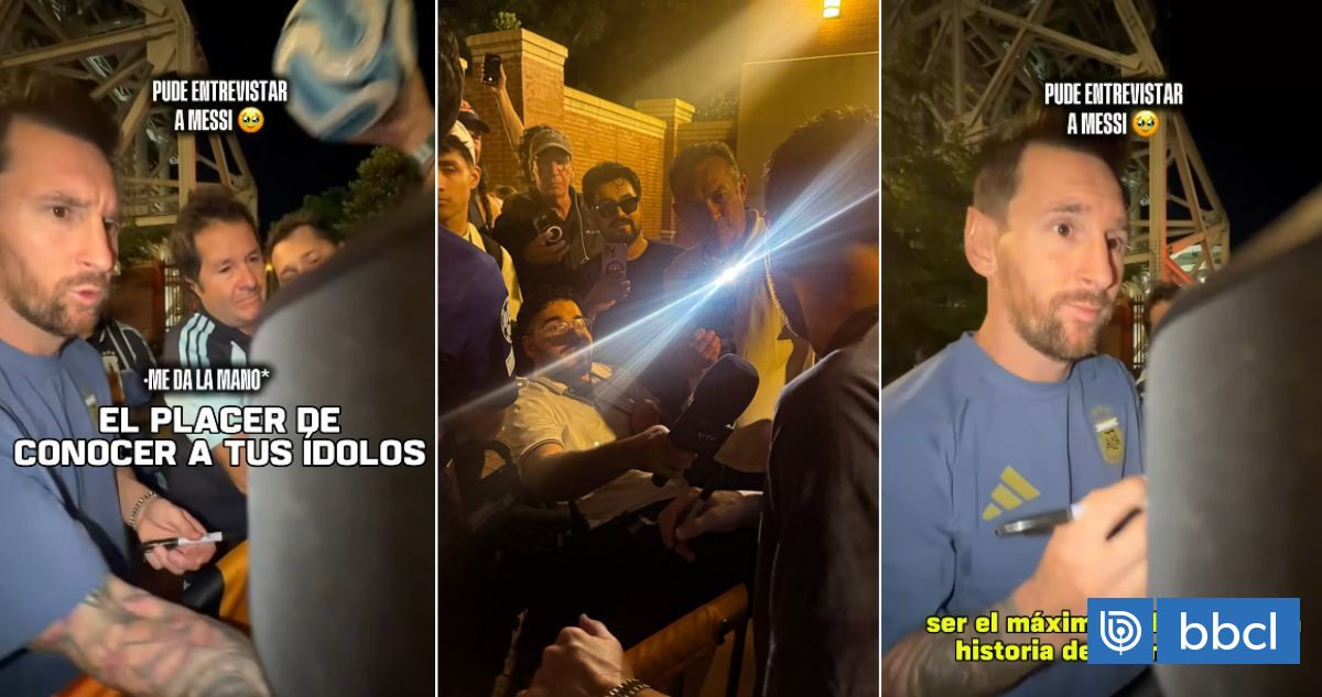 VIDEO | Periodista en silla de ruedas entrevista a Messi y c