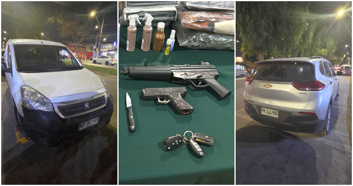 Testigo clave permitió allanamiento: así cayó banda en Maipú dedicada al robo de vehículos y especies