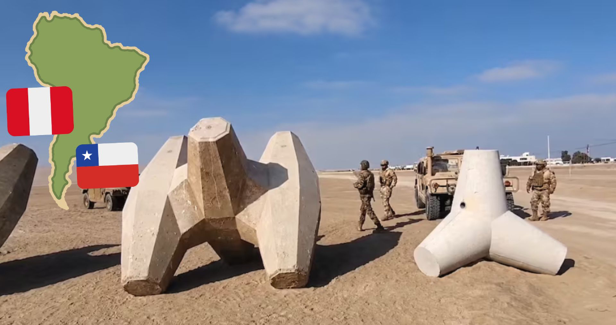 Tetrápodos en la frontera de Chile con Perú