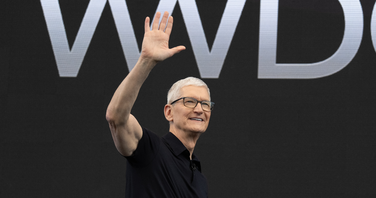 Foto de Tim Cook en su última WWDC