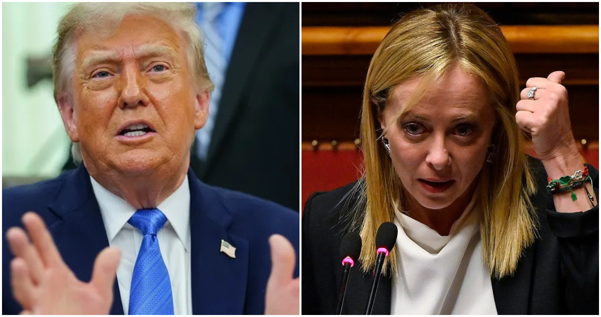 El presidente de EEUU, Donald Trump, y la primera ministra de Italia, Giorgia Meloni