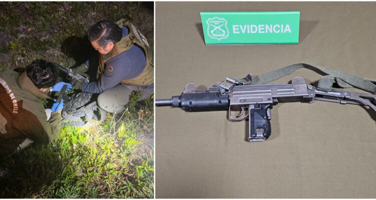 Encuentran UZI extraviada por Carabineros en Puerto Montt