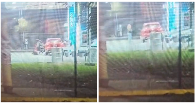 VIDEO | Delincuentes agreden y roban violentamente auto a mujer en servicentro de Recoleta