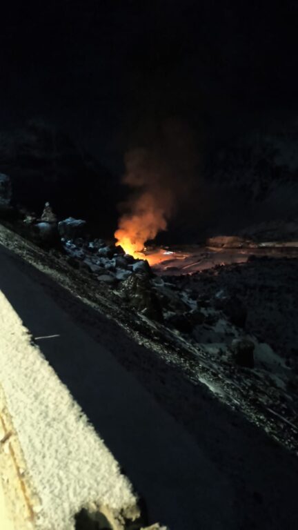 VIDEO | Incendio afecta a Escuela de Montaña del Ejército en Los Andes