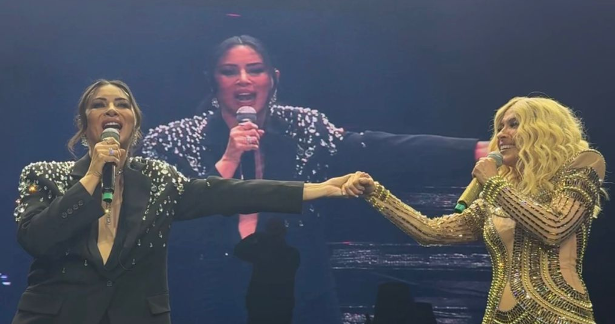 Yuri y Myriam Hernández cantan juntas por primera vez en pleno concierto