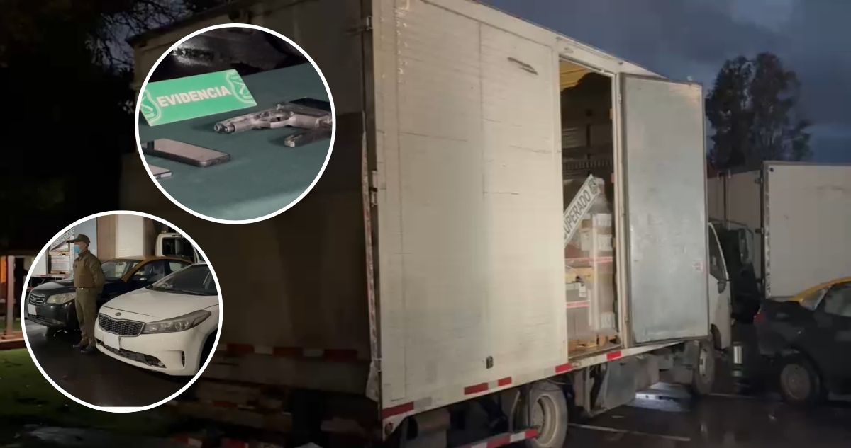 7 detenidos por robo de camión con más de $140 millones en computadores en Pudahuel
