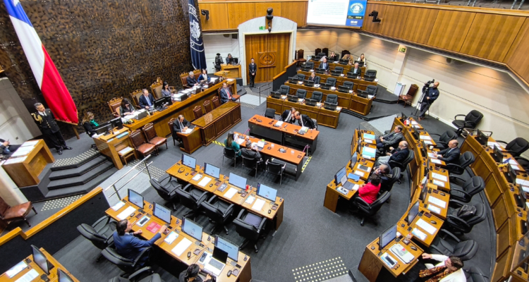 Hemiciclo del Senado durante la discusión de la Acusación Constitucional contra el exministro de Hacienda, Nicolás Grau.