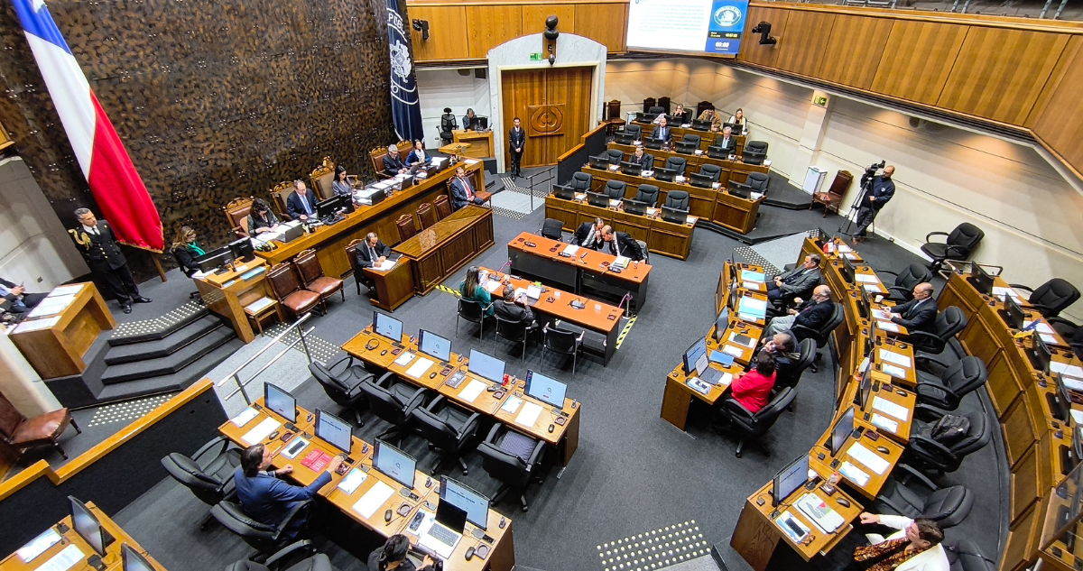 Hemiciclo del Senado durante la discusión de la Acusación Constitucional contra el exministro de Hacienda, Nicolás Grau.