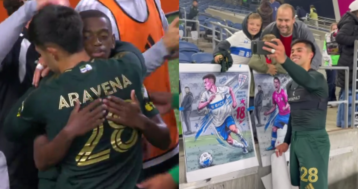 Alexander Aravena en el Portland Timbers por su primer gol