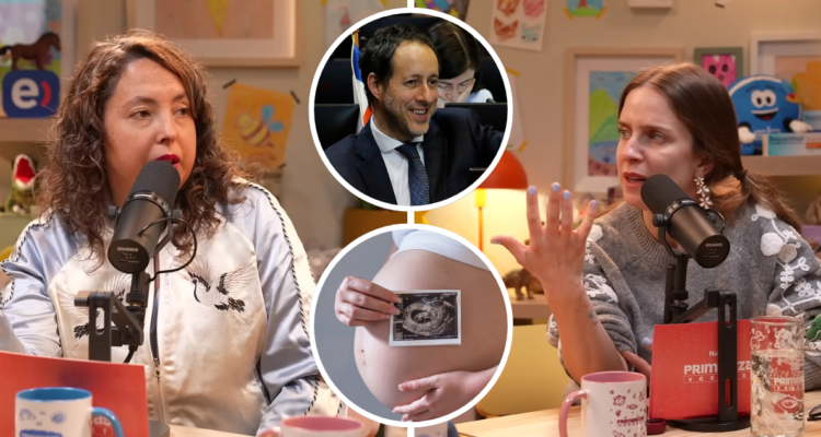 Chiqui Aguayo, Alison Mandel, Cristóbal Urruticoechea y mujer embarazada en referencia a proyecto “Escucha su corazón”