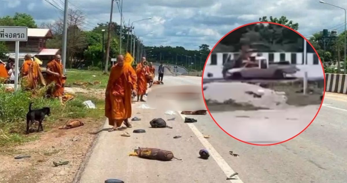 VIDEO: Horror en Tailandia por niño que mató a 9 monjes tras atropellarlos con una camioneta