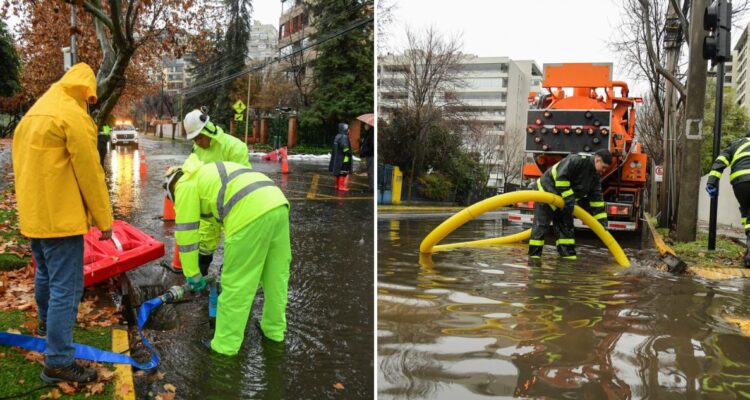 Ante posibles aluviones: municipalidad monitorea quebradas durante intensas lluvias en Las Condes