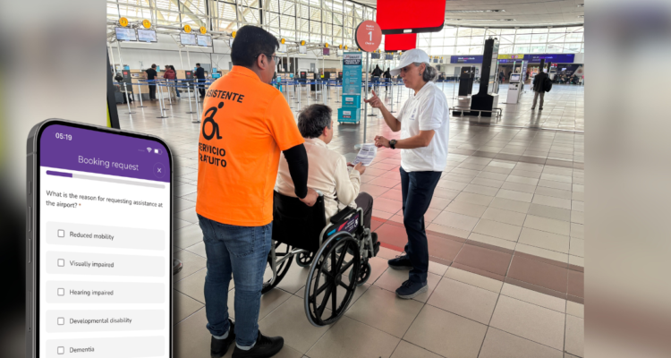 Así es la nueva app que permitirá a usuarios pedir sillas de ruedas y asistencia en aeropuerto de Stgo