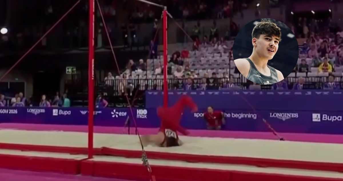 Gimnasta inglés sufrió escalofriante caída de cabeza en Commowealth Games: fue trasladado a hospital