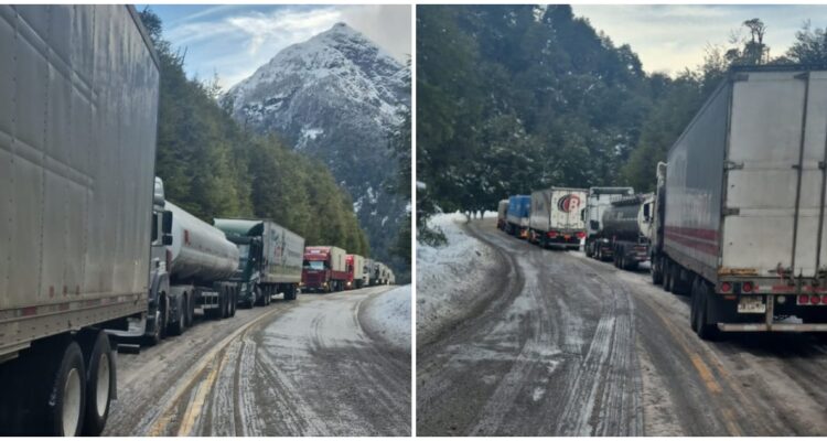Reportan decenas de camioneros varados en límite fronterizo entre Chile y la Aduana Argentina