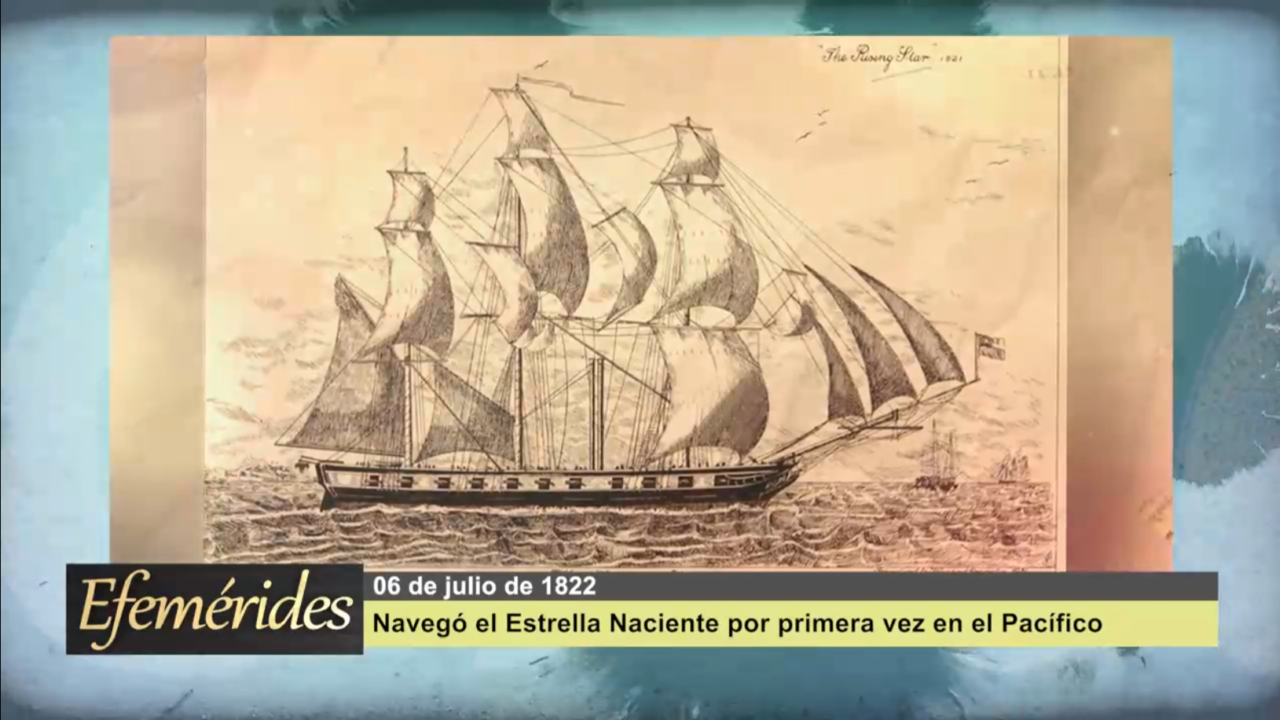 Efemérides 06 de julio de 1822: navegó por primera vez el vapor Estrella Naciente