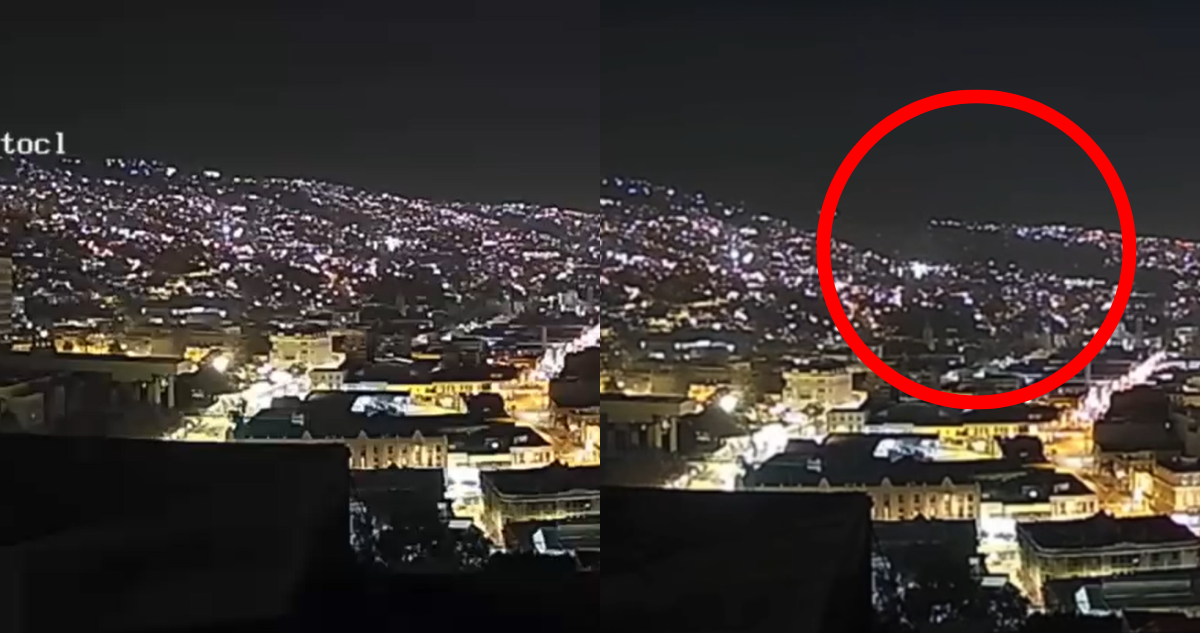 Quedó captado en video: masivo corte de luz afecta a más de 2 mil vecinos en Cerro Alegre, Valparaíso