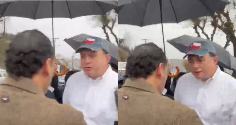 Captan tensa discusión de Poduje y abogado de constructora que lo tildó de matón