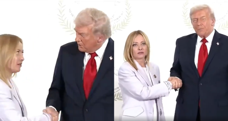 ¿Incómodo? saludo de Trump y Meloni en cumbre de OTAN: presidente de EEUU se burló de ella en víspera