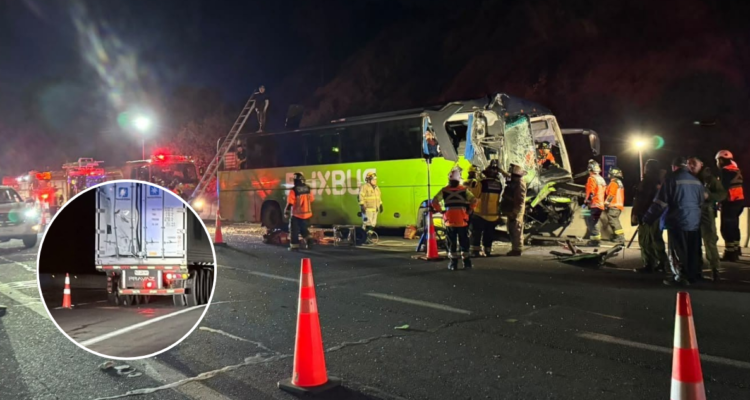 Más de 20 lesionados tras colisión de bus y camión en ruta que une Santiago y Valparaíso: hay 1 grave