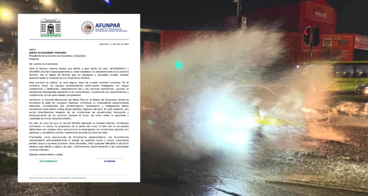 Funcionarios del Congreso piden a Alessandri adelantar la semana distrital por sistema frontal