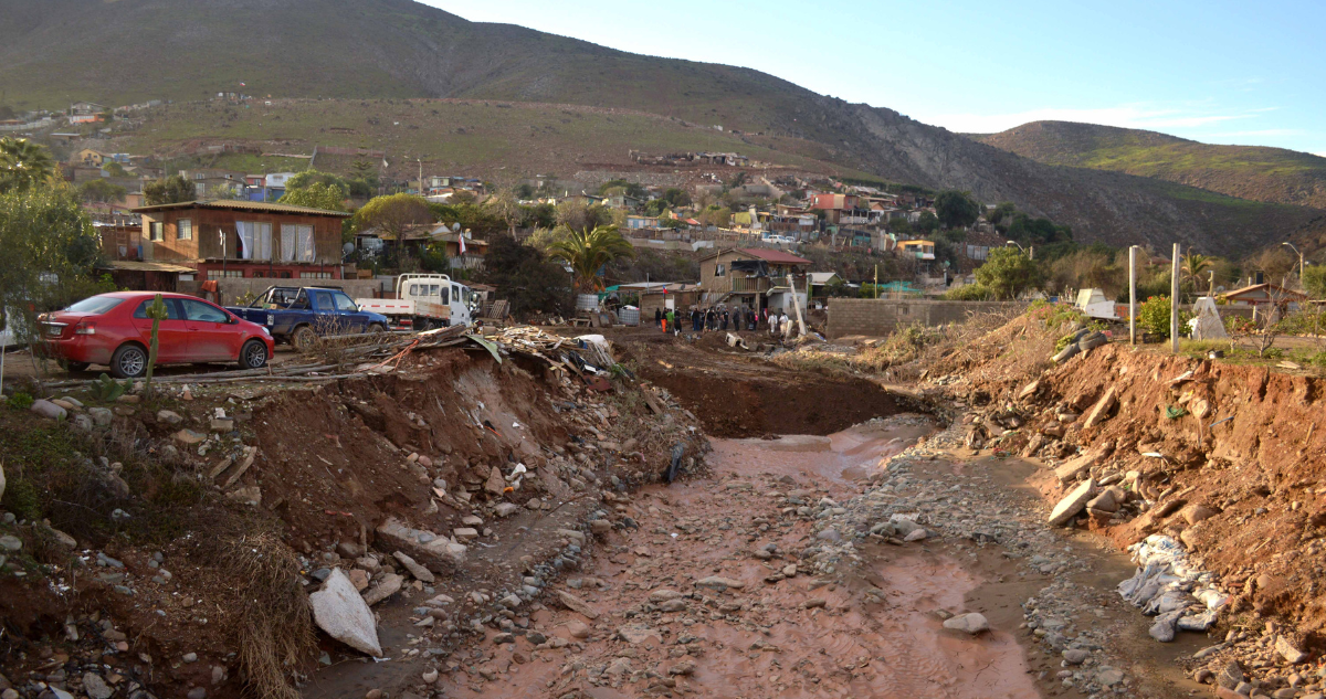 Daños tras paso de sistema frontal.
