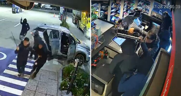 Detienen a tres menores de edad por robo con armas a servicentro en San Bernardo: uno tiene 13 años
