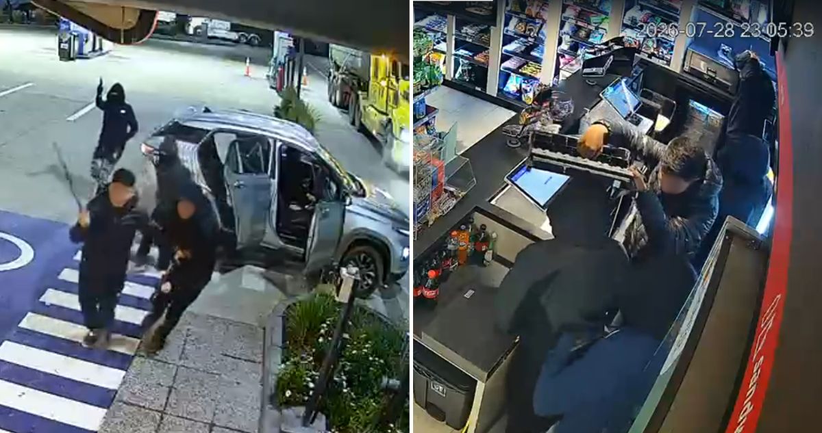 Detienen a tres menores de edad por robo con armas a servicentro en San Bernardo: uno tiene 13 años