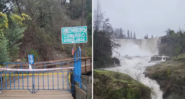 Saltos del Laja: denuncian que visitantes burlan cierre perimetral para acercarse a cascada