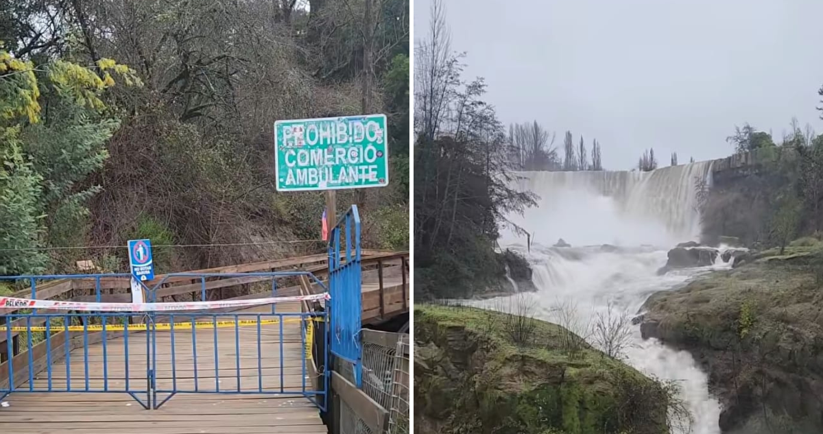 Saltos del Laja: denuncian que visitantes burlan cierre perimetral para acercarse a cascada