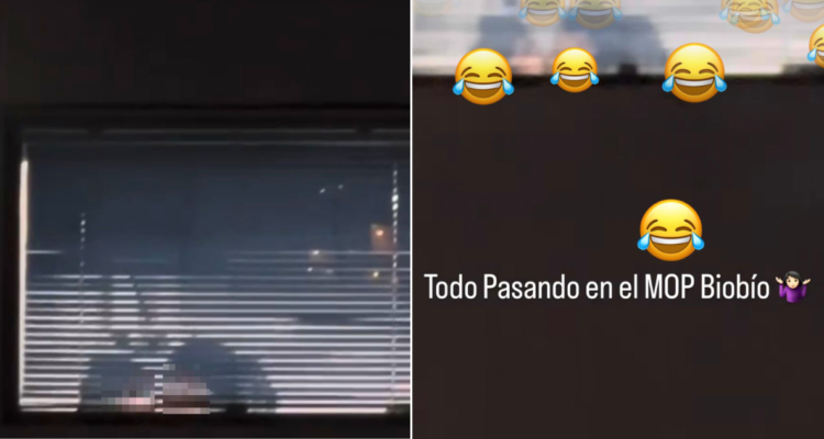 VIDEO| Captan a pareja manteniendo relaciones sexuales en oficina del MOP Bío Bío