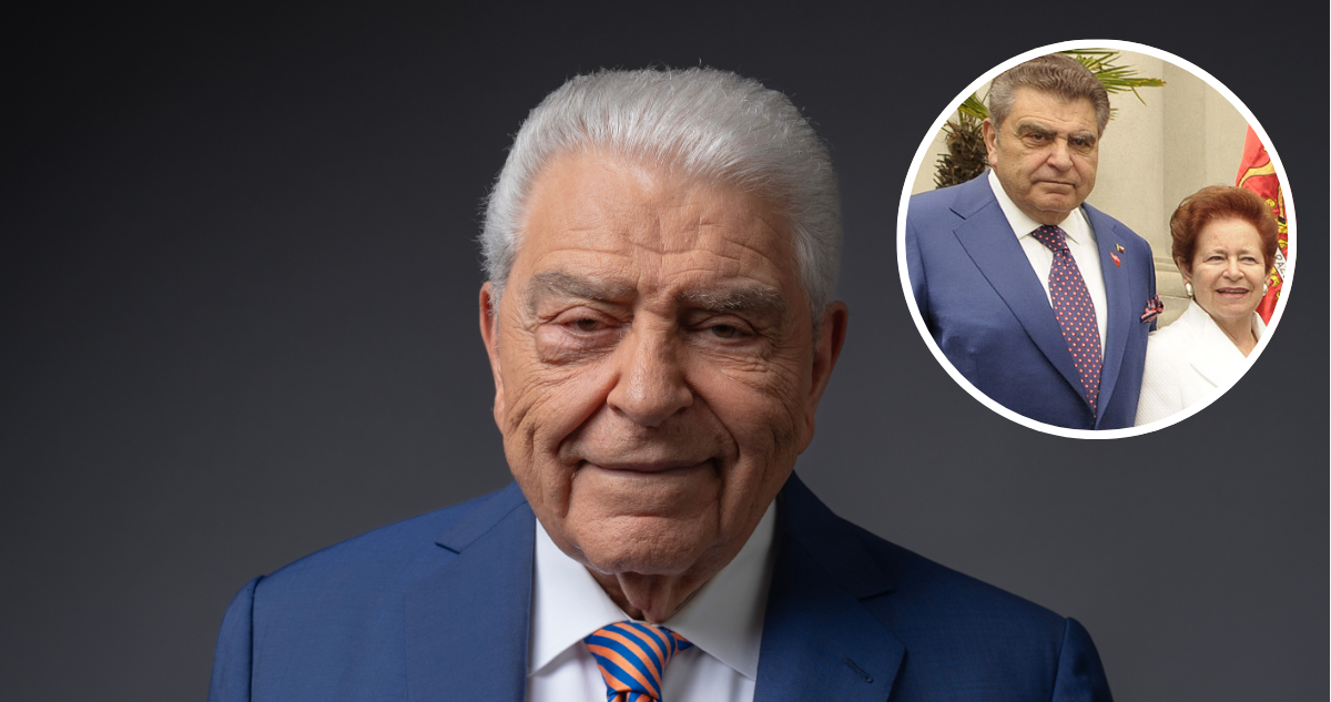 Don Francisco y en miniatura junto a su esposa Temmy Muchnick
