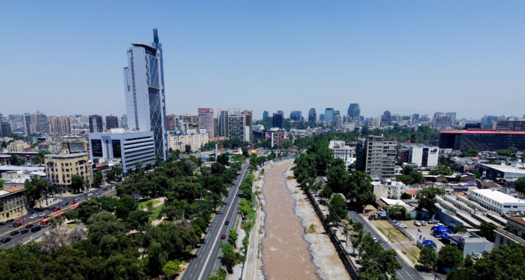 Vista aérea de Santiago