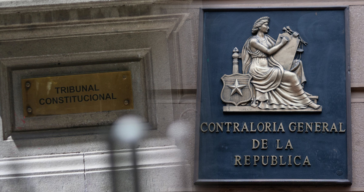 Fachada del Tribunal Constitucional y fachada de la Contraloría General de la República.