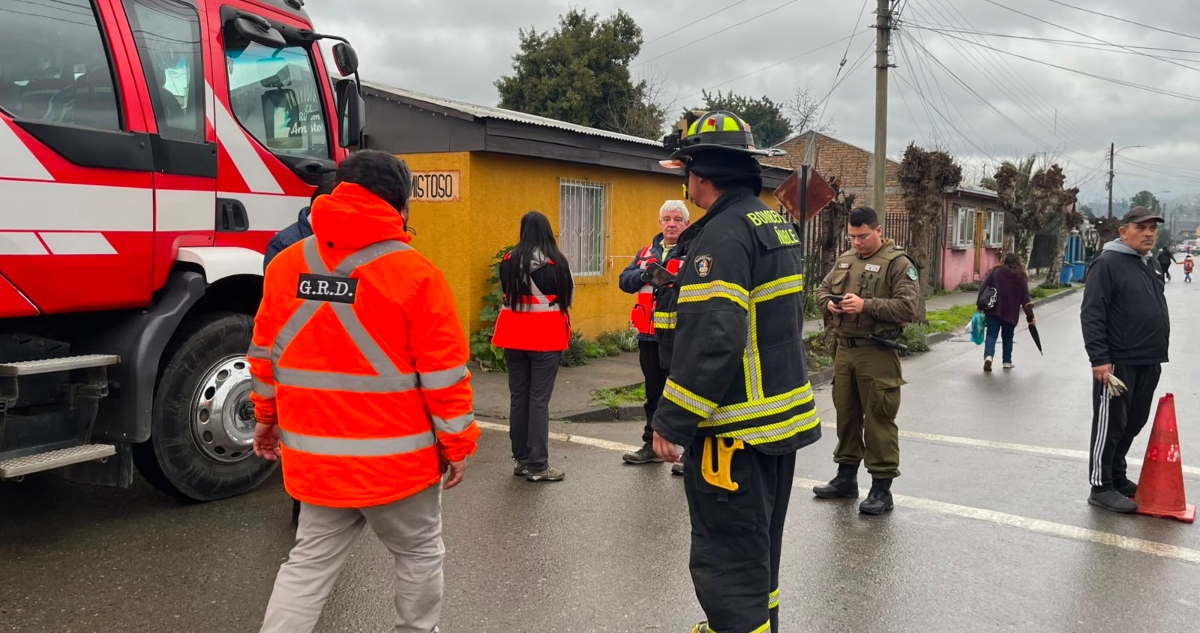 Evacuación por emanación de gas en Coelemu