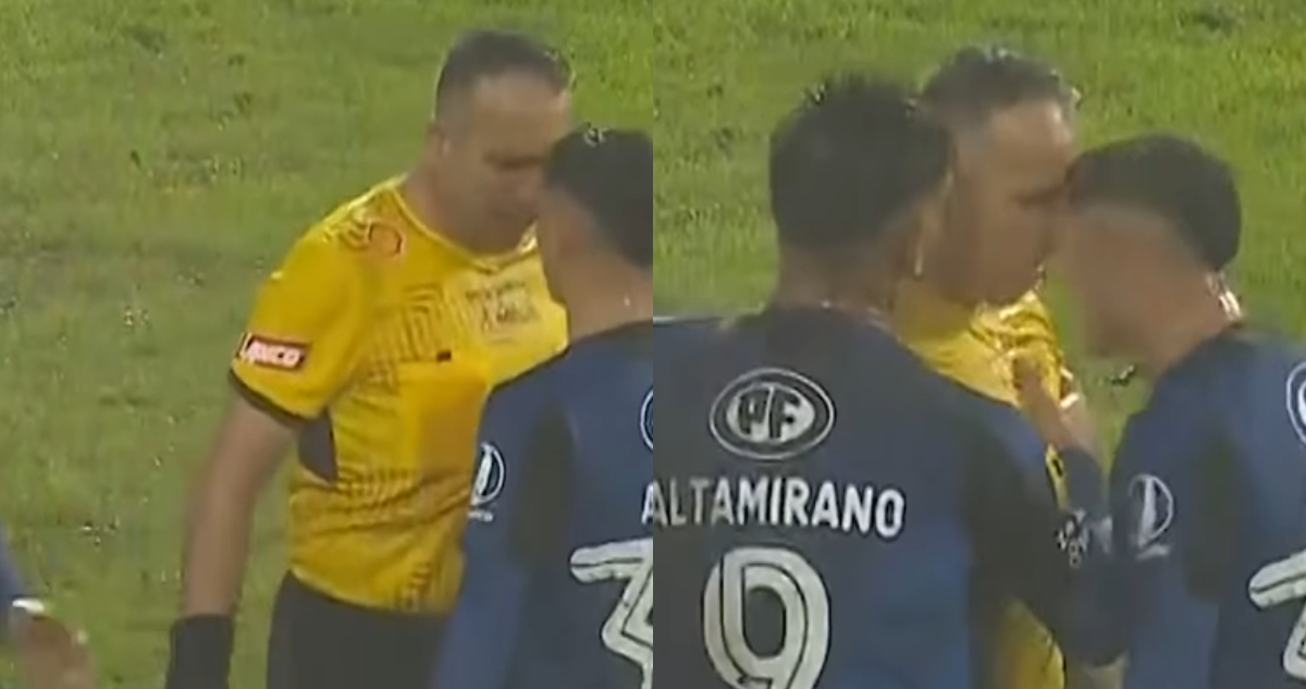 Jugador de Huachipato pierde la cabeza y le da un cabezazo a árbitro