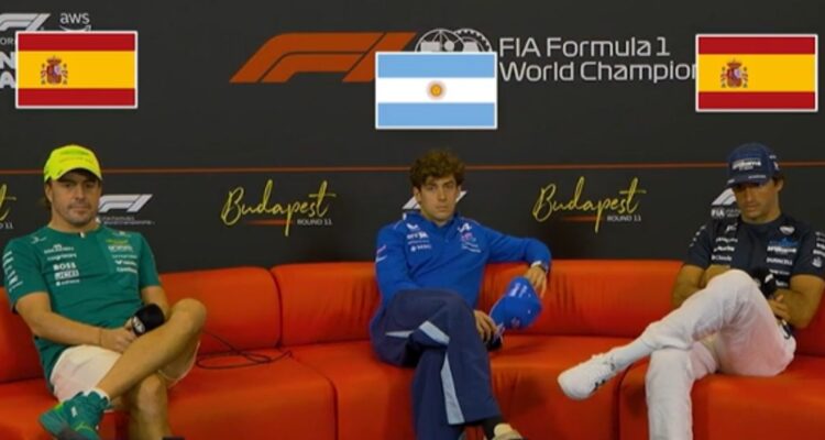 F1 envió a conferencia a Colapinto, Sainz y Alonso