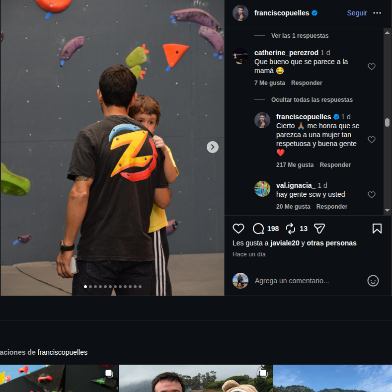 Chapu contestó comentario "mala onda" en foto del cumpleaños de su hijo y elogió a Montserrat Ballarin