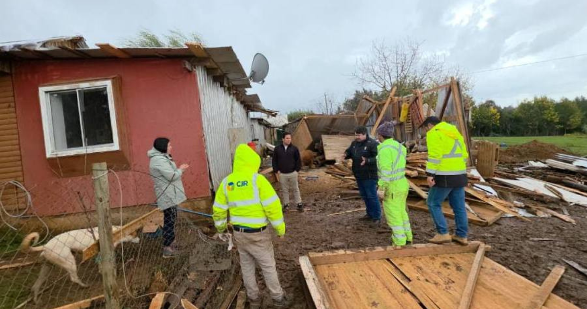 Autoridades reportan 956 afectados y 142 viviendas con daños en Ñuble tras tornado y sistema frontal