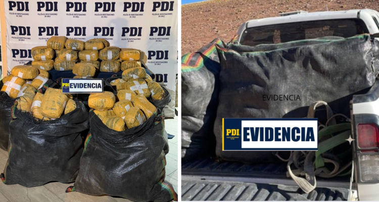 PDI decomisa más de 175 kilos de cannabis en sector fronterizo de San Pedro de Atacama