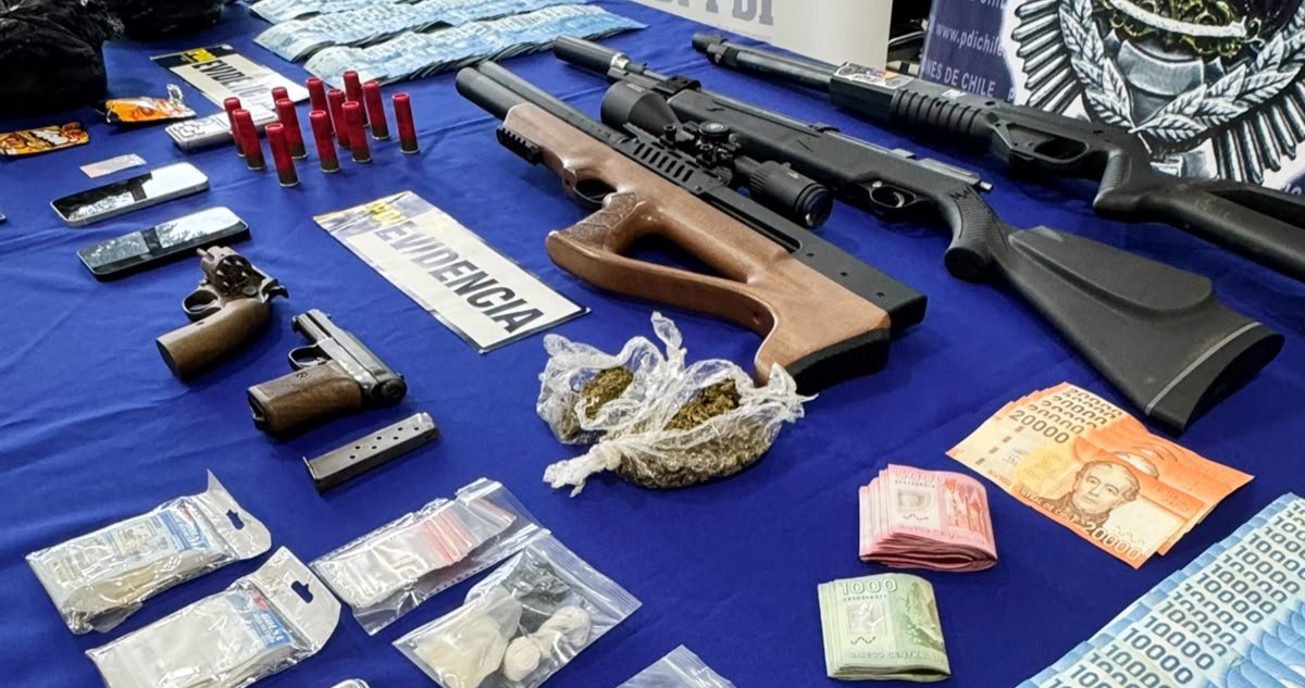 La Araucanía: PDI desbarata banda de narcotráfico en Victoria y detiene a pasajero de bus con cocaína