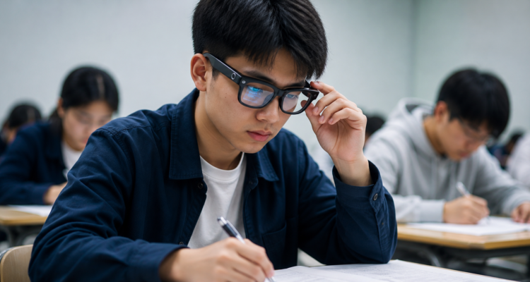 Lentes con IA para hacer trampa en exámenes