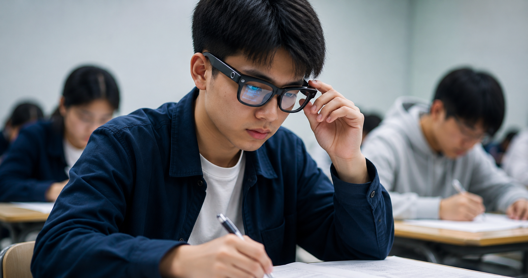 Lentes con IA para hacer trampa en exámenes