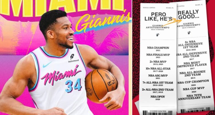 Giannis Antetokounmpo se une al Miami Heat en la NBA